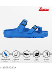 Paragon Comfort Fit Trendy Blue Casual Slides for Men