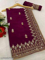 EMBROIDERY MIRROR SAREE