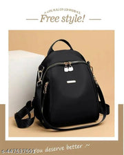 Stylish plain fiting and 2 zipper for girl and woman latest design attractive for school and college and travel Backpack