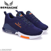 Bersache Lightweight Sports Outdoor,walking, Gym, Training,Running and Hiking Shoes For Men (Navy Blue)-PRI-9048