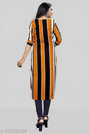 Polyster/Crepe fabric-plain linen kurtis APPLE CUT