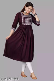 New Embroidery Gaithering Anarkali kurta