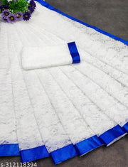 Silk Net Sari With Lace