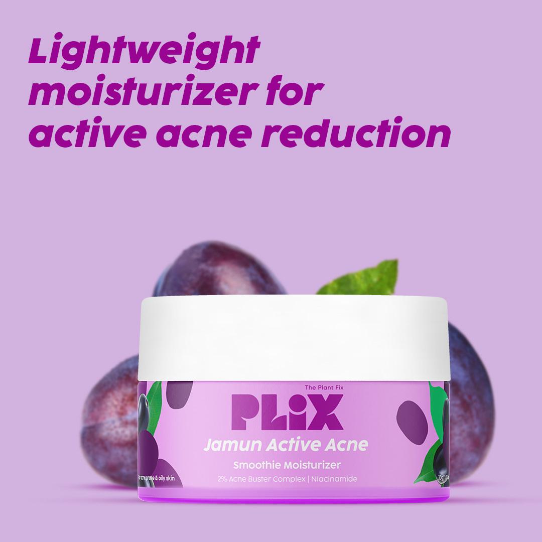 Plix Niacinamide Moisturizer For Pimples, Active Acne & Oily Skin – 50 gm
