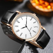 Rose Gold Case Designers Wrist Watches For Boy And Men Analog Watch - For Men Stylish Leathers Strap Analog Wrist Watches For Boy And Men