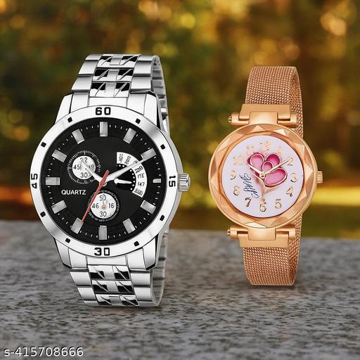 Stainless Steel Wrist Watch for Men and Women-Couple Watches