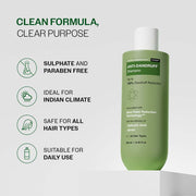 Bare Anatomy Anti-Dandruff Shampoo | Up To 100% Dandruff Reduction | ZPTO-Free | pH 5.3 | Salicylic Acid, Piroctone Olamine, Biotin & Menthol | Non-Drying Formula | Suitable for Men & Women |