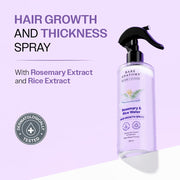 Bare Anatomy Nature x Science Rosemary Water Spray for Hair Growth & Hair Thickness with Rice Water | 100% Natural Extract | Soft & Smooth Hair | Controls Hairfall & Adds Shine | Non-Greasy & Fast Absorbing