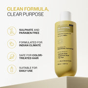 Bare Anatomy Oil Control Shampoo | Sulphate & Paraben Free | Reduces Excess Oil by Up to 100% | Salicylic Acid + Hyaluronic Acid + Tea Tree | Suitable for Oily Scalp & Dry Ends | For Women & Men |