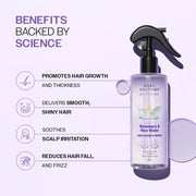 Bare Anatomy Nature x Science Rosemary Water Spray for Hair Growth & Hair Thickness with Rice Water | 100% Natural Extract | Soft & Smooth Hair | Controls Hairfall & Adds Shine | Non-Greasy & Fast Absorbing