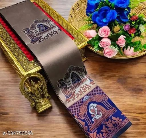 Beautiful Art Silk Jacquard Border Saree With Unstitched Running Blouse For Women Wedding Wear Party