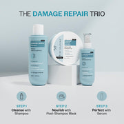 Bare Anatomy Damage Repair Hair Shampoo | Provides 10x Strengthening Powered By Ceramide A2 & Coconut Milk Protein | For Damaged, Dry & Frizzy Hair | Sulphate & Paraben Free | For Women & Men |