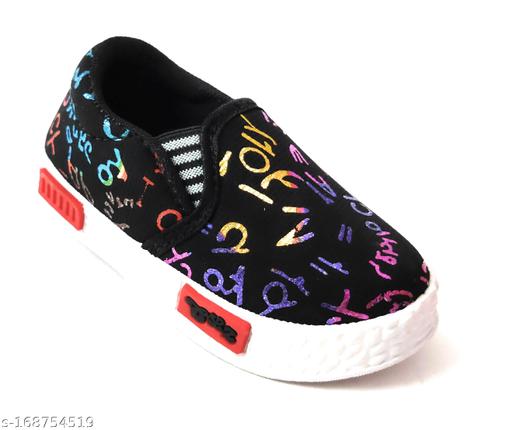 Coolz Kids Unisex Casual Shoes Pogo-2A Black for 1-4 Years Boys and Girls