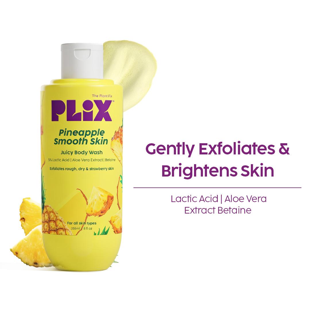 Plix Pineapple 5% Lactic Acid Body Wash for Smooth skin – 236 ml