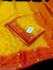 BALATON SAREE | STONE AND SPECIAL JHALAR | GOOD MORNING | WEDDING & PARTY WEAR SAREE
