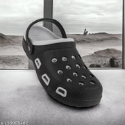 Crax Grey-Blk Latest Clogs   for Men's
