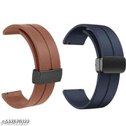 22MM SiliconeStrap with Folding Magnetic Lock Compatible with Watch 3 45mm/ Watch 46mm/Gear S3 Classic/Frontier Compatible All 22MM Watches(Only Strap)