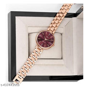 DRS WATCH women watch silver dial rose gold belt metal belt bracelet type watch for girls women watch