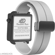 Dual Time Date Display Radium Dial  Magnetic Belt Analog Watch For Men_B31k