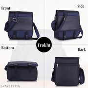FKT-Black Blue (Amer. Foam, 1K Danier) Side Bag  Multipurpose Hand Bag Sling Bag Slim Bag for Office, Cash, Business Collection, Travelling | Stylish Hanging Side Messenger Bag