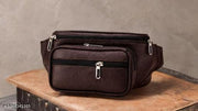 Stylish Black Waist Bag for Men & Women | Multi-Pocket Travel Belt Bag | Adjustable Crossbody Chest Bag