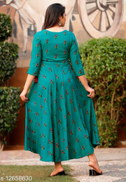 New Fancy Women's Floral Printed Rayon Comfortable Kurti