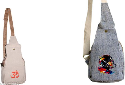 Unisex Hemp Crossbody Bag, 12" H x 6" W, Eco-Friendly for Men & Women