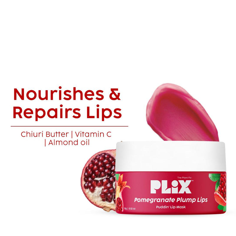 Plix Pomegranate Lip Mask for Plump, Brighter & Soft Lips – 15g