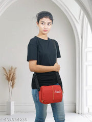 Women Red Cross Body Fancy Sling bags