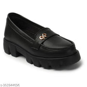 EVOLTAR women metal buckle synthetic matte moccasin loafer | Elegant Ballerina Loafers for Women | Lightweight & Durable Moccasins with Premium Material | Great for Walking, Office & Casual Wear | Smart Casual Shoes for Women & Girls