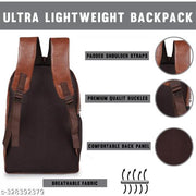 Classic Vegan Leather Office College Laptop Shoulder Business Unisex Backpack