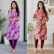Women’s Casual Crepe Kurti | Beautiful Printed Ethnic Kurta for Women