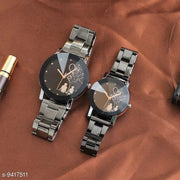 Skylark Couple Watch Tree Love Design Analogue Round Black Men & Women Analog Watch - For Men & Women
