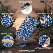 WILDAUK  Casual, Formal, Party Blue Butterfly Print Clutch