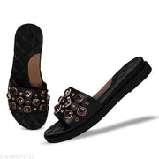 Brofoot eco friendly and non slippery slippers for girls and women ( STONE BLACK )