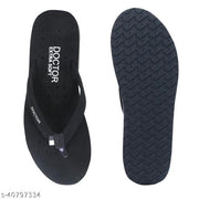 DOCTOR EXTRA SOFT Black-OR-D-19 Women's Orthopaedic Diabetic Comfort Daily Use Slippers & Flipflops