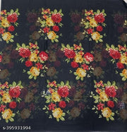 Combo Floral Sarees, Set of 2, Georgette Printed Sarees With Blouse Piece