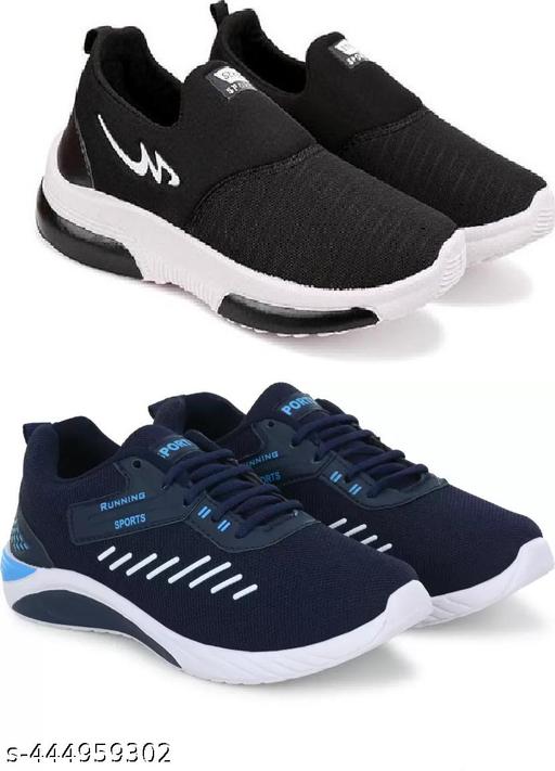 Mesh Running/Gym/Walking Sports Shoes For Men Pack of 2
