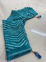 Bandhani saree, Bandhej saree, Top selling saree, Saree with blouse, pure georgette saree, soft georgette saree,   party wear saree, desiger saree, banarsi saree, celebrity saree, festive saree, bollywood saree