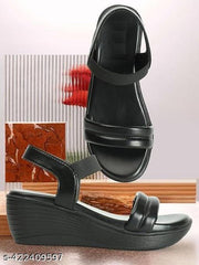 Kajmi Stylish New Trendy Striped Sandle For Women Cool Design Casual Fashion Extra Soft  Wedges Sandal For Women/Girl's/Female Ethnic Wear Wedges Sandal For Woman