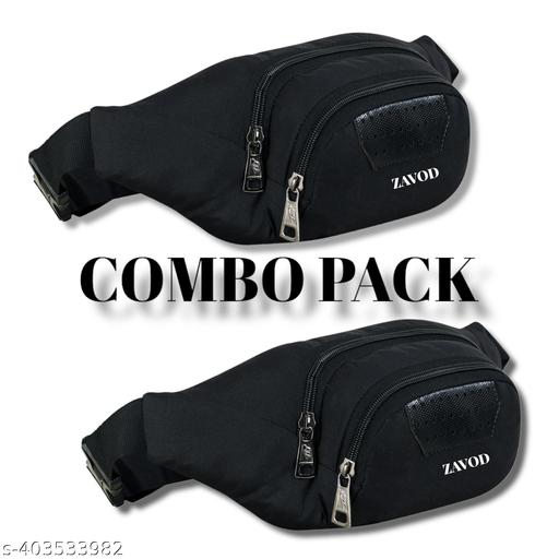 Waist Bag for Men and Women  Waist Bag for Hiking Travel Camping Running  With Adjustable Strap Water Resistant Polyester  Belt for Phone  Passport Wallet ( Pack Of 2 ) waist bag for men and women