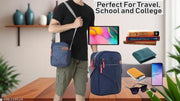 Nylon  Sling Cross Body Travel Office Nylon Padded Cross Body Messenger Sling Bag Travel Office One Side Shoulder Bag For Men Women Messenger Bag  Neavy Blue  Pack 1