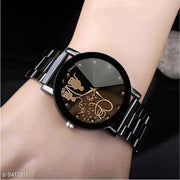 Skylark Couple Watch Tree Love Design Analogue Round Black Men & Women Analog Watch - For Men & Women