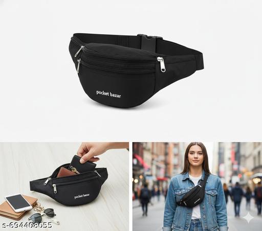 5 Zipper Waist Bag | Multi Pocket Travel & Daily Use Belt Pouch