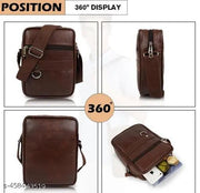 Stylish Professional Casual Synthetic Leather Unisex Bag/Shoulder Bag for Men/Travel Bag/Cross Body Bag/Office Business Bag/Messenger Bag/Stylish Sling Bag for Men & Women