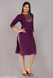Kurtis & Kurtas - Kurtis for Girls Women  ( Color Wine )
