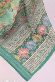 COTTON LILAN DIGITAL PRINT SAREE