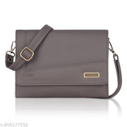 adjustable 5 zipper pocket with card holder premium stylish leather sling bag
