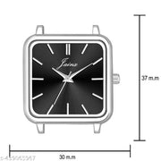 Jainx Square Black Dial Steel Mesh Chain Analog Wrist Watch for Women - JW85604