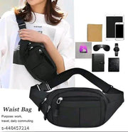 Men's Black Waist Bag || Men's Casual Waist Bag || Stylo Men's Waist Bags || Unisex Waist Bag